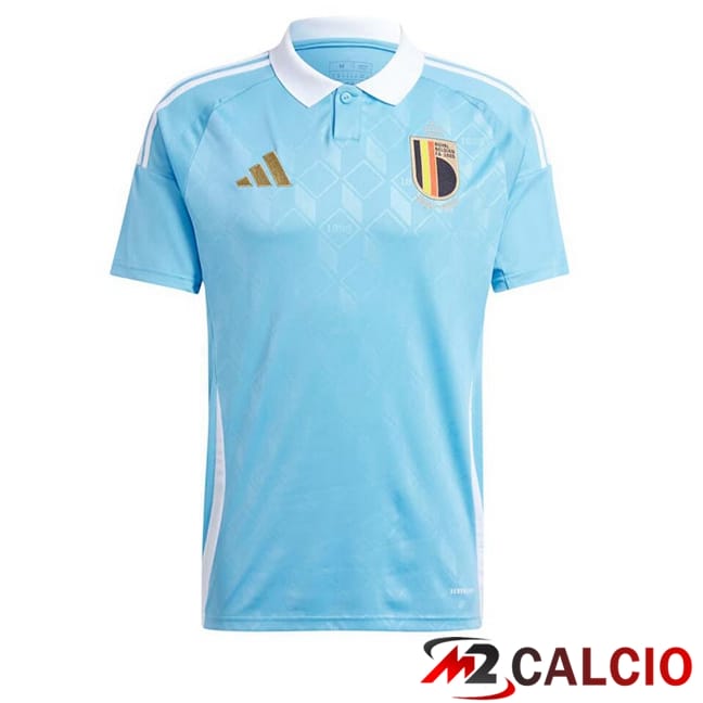 Maglie Calcio Personalizzate,Tute Calcio Squadre,Maglia Nazionale Italiana Calcio | Maglie Calcio Belgio Seconda Blu UEFA Euro 2024