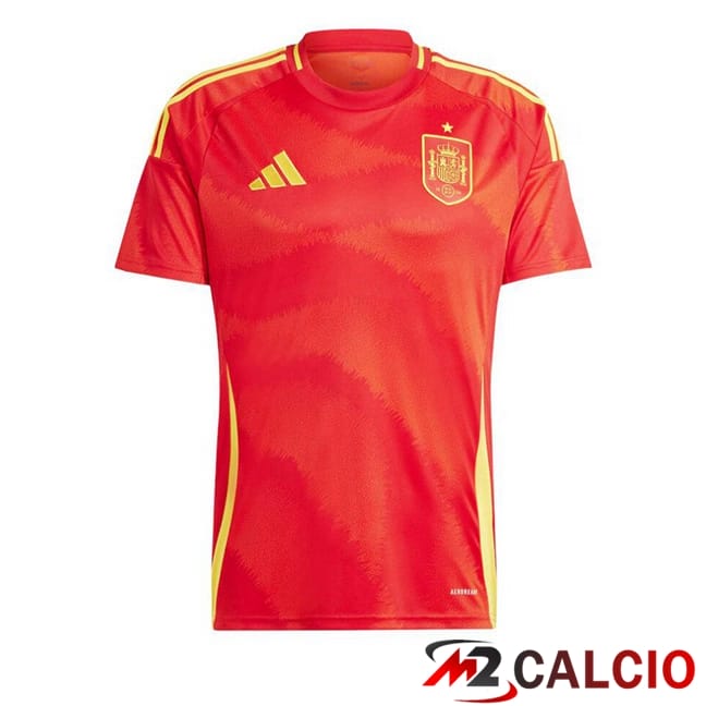 Maglie Calcio Personalizzate,Tute Calcio Squadre,Maglia Nazionale Italiana Calcio | Maglie Calcio Spagna Prima Rosso UEFA Euro 2024