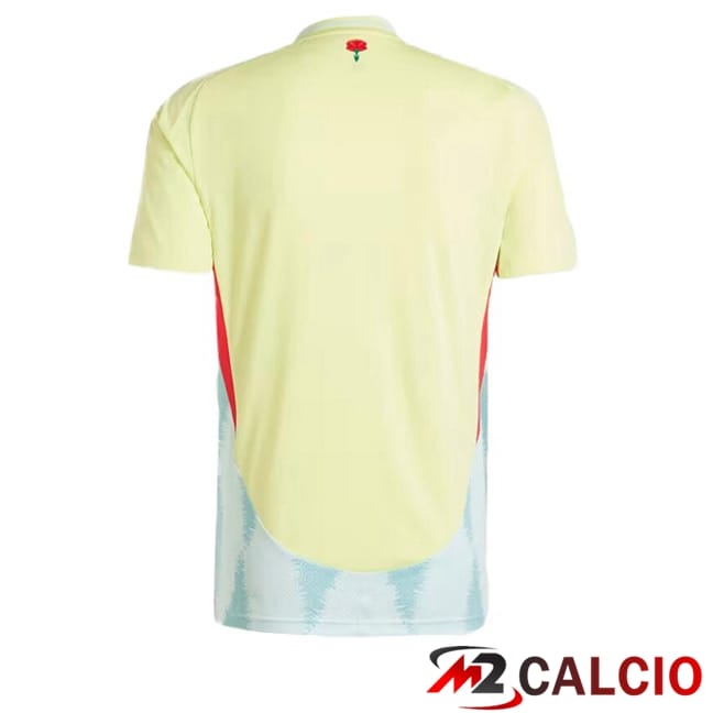 Maglie Calcio Spagna Seconda Giallo UEFA Euro 2024