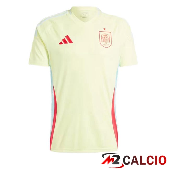 Maglie Calcio Personalizzate,Tute Calcio Squadre,Maglia Nazionale Italiana Calcio | Maglie Calcio Spagna Seconda Giallo UEFA Euro 2024