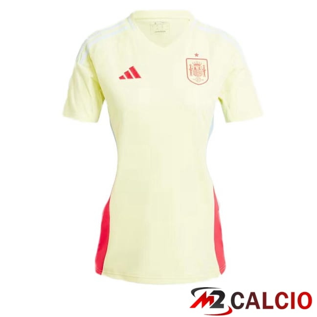 Maglie Calcio Personalizzate,Tute Calcio Squadre,Maglia Nazionale Italiana Calcio | Maglie Calcio Spagna Donna Seconda Giallo UEFA Euro 2024