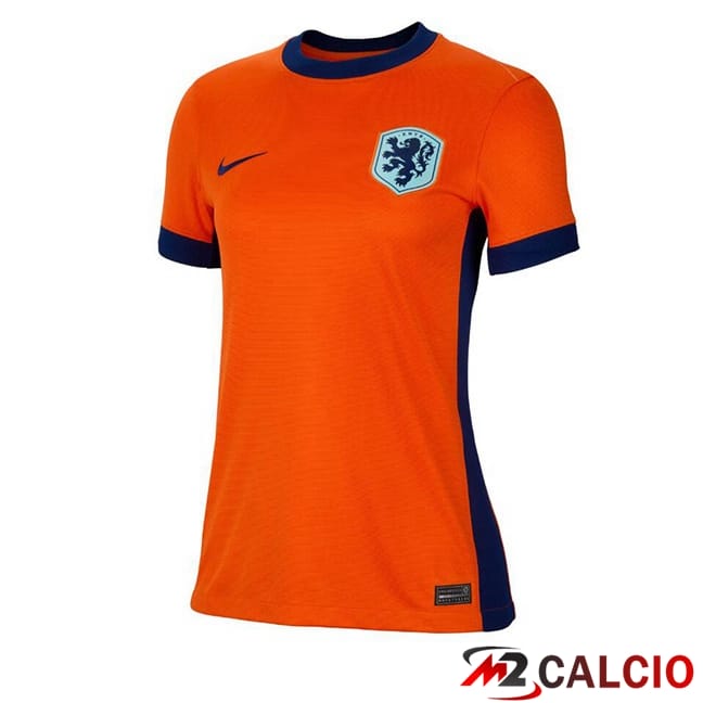 Maglie Calcio Personalizzate,Tute Calcio Squadre,Maglia Nazionale Italiana Calcio | Maglie Calcio Paesi Bassi Donna Prima Arancia 2024/2025