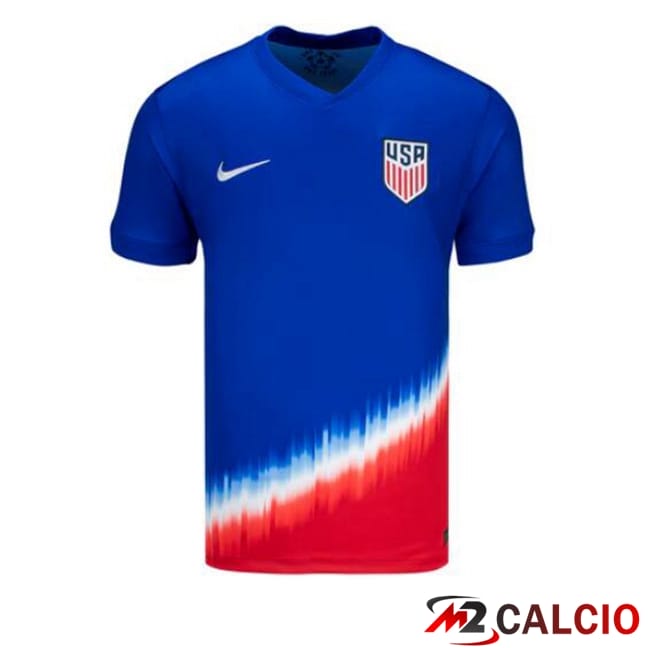 Maglie Calcio Personalizzate,Tute Calcio Squadre,Maglia Nazionale Italiana Calcio | Maglie Calcio USA Seconda Blu 2024/2025