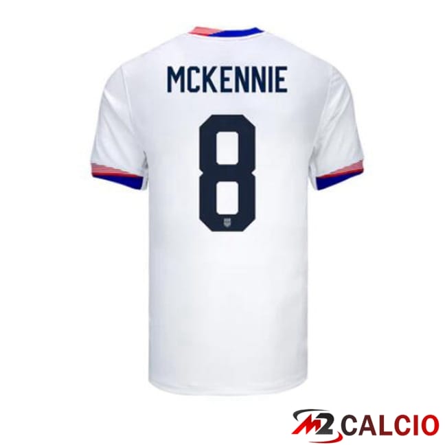 Maglie Calcio Personalizzate,Tute Calcio Squadre,Maglia Nazionale Italiana Calcio | Maglie Calcio USA (McKennie 8) Prima Bianco 2024/2025