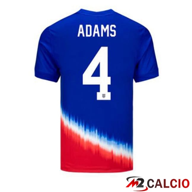 Maglie Calcio Personalizzate,Tute Calcio Squadre,Maglia Nazionale Italiana Calcio | Maglie Calcio USA (Adams 4) Seconda Blu 2024/2025