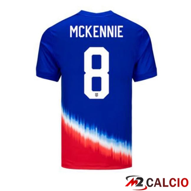 Maglie Calcio Personalizzate,Tute Calcio Squadre,Maglia Nazionale Italiana Calcio | Maglie Calcio USA (McKennie 8) Seconda Blu 2024/2025