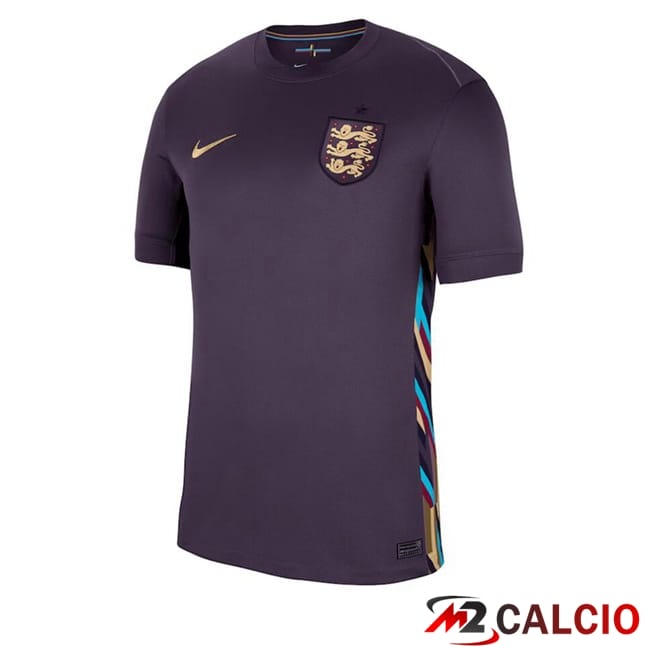 Maglie Calcio Personalizzate,Tute Calcio Squadre,Maglia Nazionale Italiana Calcio | Maglie Calcio Inghilterra Seconda Viola UEFA Euro 2024