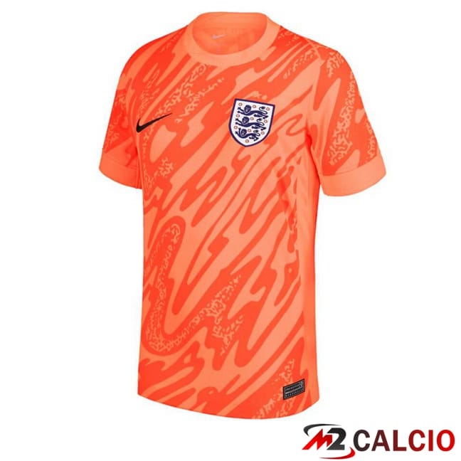 Maglie Calcio Inghilterra Portiere Arancia UEFA Euro 2024