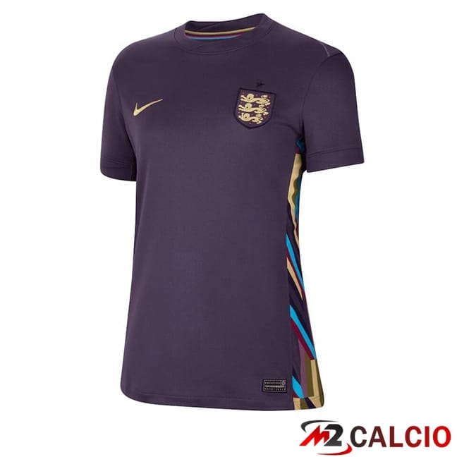 Maglie Calcio Personalizzate,Tute Calcio Squadre,Maglia Nazionale Italiana Calcio | Maglie Calcio Inghilterra Donna Seconda Viola UEFA Euro 2024
