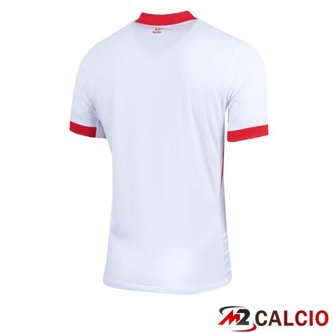 Maglie Calcio Polonia Prima Bianco UEFA Euro 2024