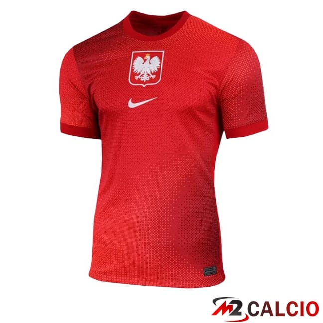 Maglie Calcio Personalizzate,Tute Calcio Squadre,Maglia Nazionale Italiana Calcio | Maglie Calcio Polonia Seconda Rosso UEFA Euro 2024