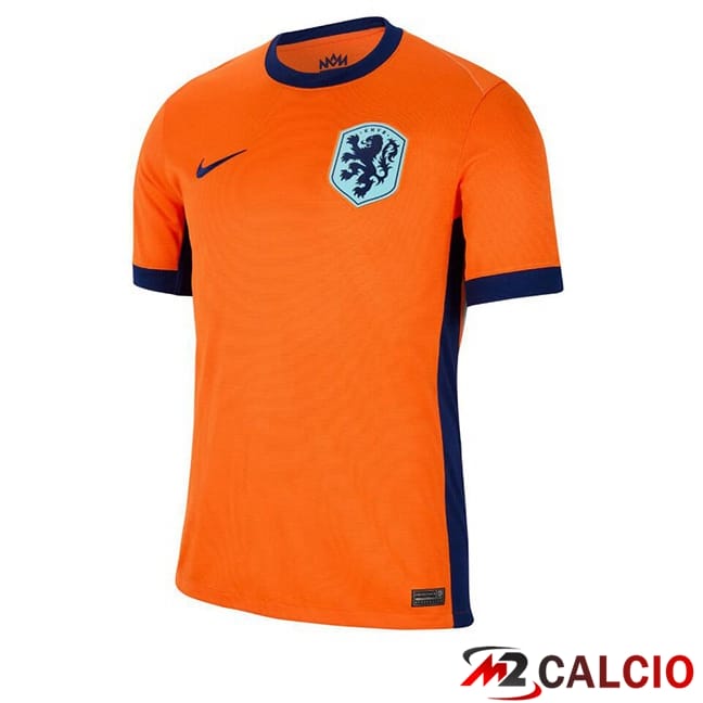 Maglie Calcio Personalizzate,Tute Calcio Squadre,Maglia Nazionale Italiana Calcio | Maglie Calcio Paesi Bassi Prima Arancia UEFA Euro 2024