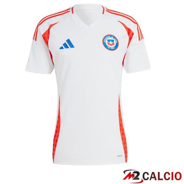 Maglie Calcio Personalizzate,Tute Calcio Squadre,Maglia Nazionale Italiana Calcio | Maglie Calcio Chile Seconda Bianco 2024/2025