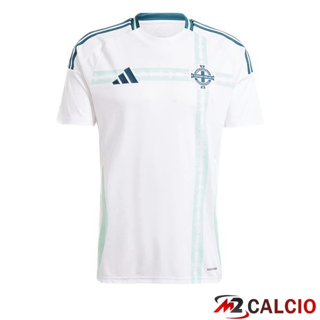 Maglie Calcio Personalizzate,Tute Calcio Squadre,Maglia Nazionale Italiana Calcio | Maglie Calcio Irlanda del Nord Seconda Bianco 2024/2025