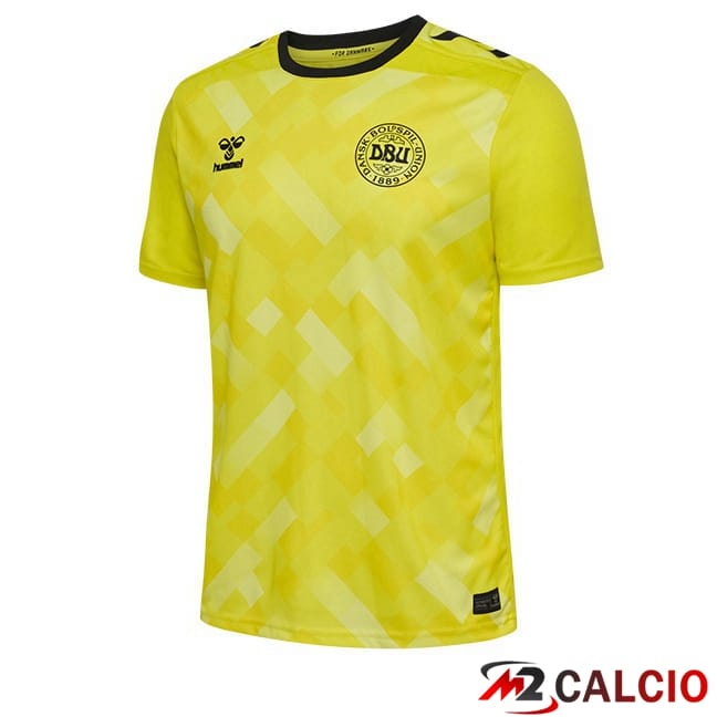Maglie Calcio Personalizzate,Tute Calcio Squadre,Maglia Nazionale Italiana Calcio | Maglie Calcio Danimarca Portiere Giallo 2024/2025