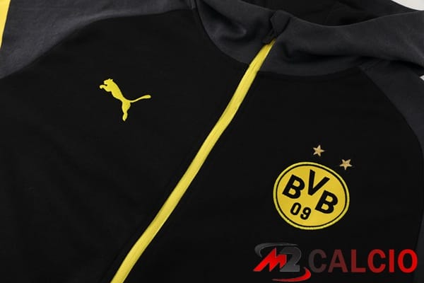Tuta Calcio - Felpa Con Cappuccio Dortmund BVB Nero 2024/2025