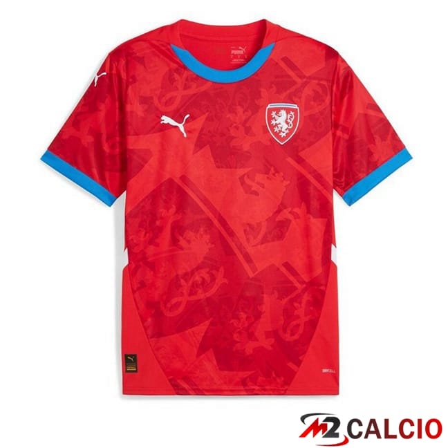 Maglie Calcio Personalizzate,Tute Calcio Squadre,Maglia Nazionale Italiana Calcio | Maglie Calcio Repubblica Ceca Prima Rosso UEFA Euro 2024