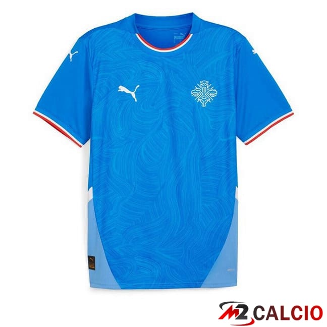 Maglie Calcio Islanda Prima Blu UEFA Euro 2024