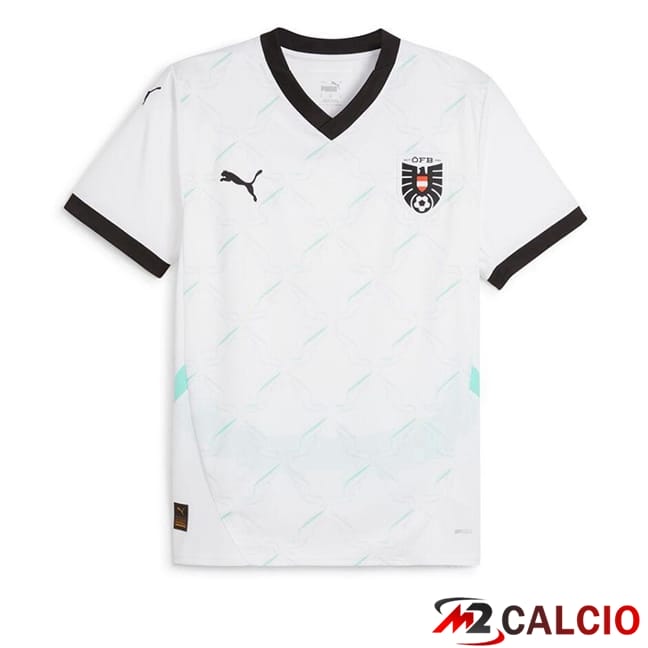 Maglie Calcio Personalizzate,Tute Calcio Squadre,Maglia Nazionale Italiana Calcio | Maglie Calcio Austria Seconda Bianco UEFA Euro 2024