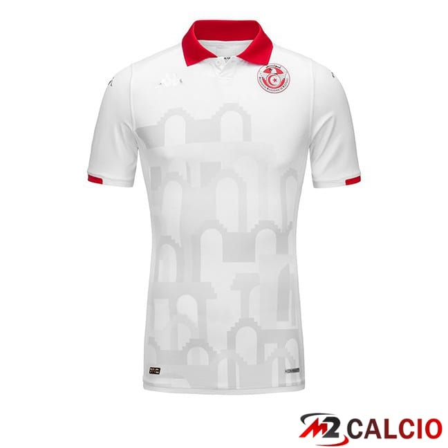 Maglie Calcio Personalizzate,Tute Calcio Squadre,Maglia Nazionale Italiana Calcio | Maglie Calcio Tunisia Seconda Bianco 2024/2025