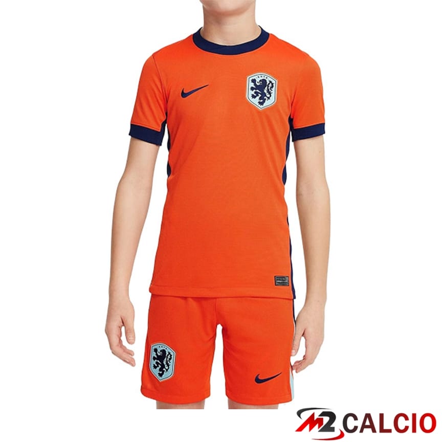 Maglie Calcio Personalizzate,Tute Calcio Squadre,Maglia Nazionale Italiana Calcio | Maglie Calcio Paesi Bassi Bambino Prima 2024/2025