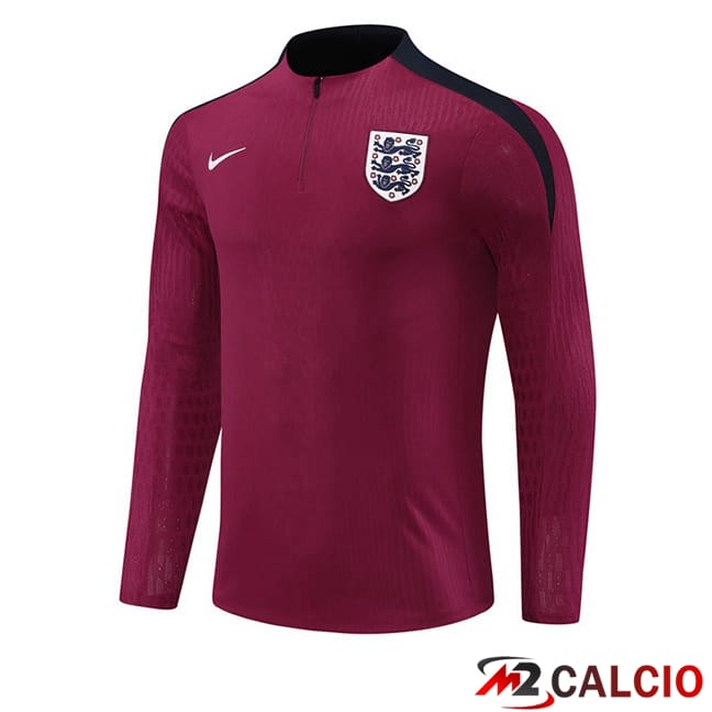 Maglie Calcio Personalizzate,Tute Calcio Squadre,Maglia Nazionale Italiana Calcio | Felpa Allenamento Inghilterra Rosso 2024/2025
