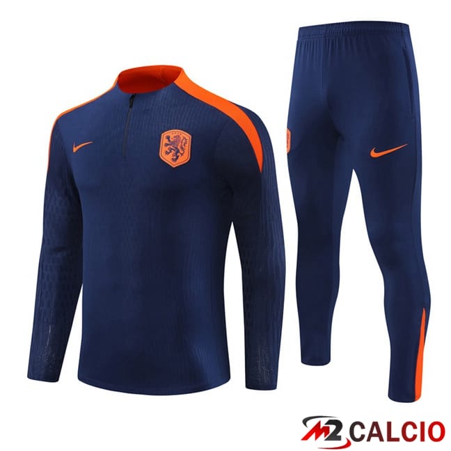 Maglie Calcio Personalizzate,Tute Calcio Squadre,Maglia Nazionale Italiana Calcio | Tuta Calcio Paesi Bassi Blu Reale 2024/2025