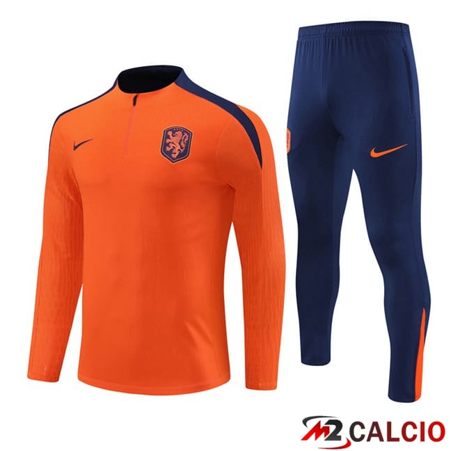 Maglie Calcio Personalizzate,Tute Calcio Squadre,Maglia Nazionale Italiana Calcio | Tuta Calcio Paesi Bassi Arancia 2024/2025