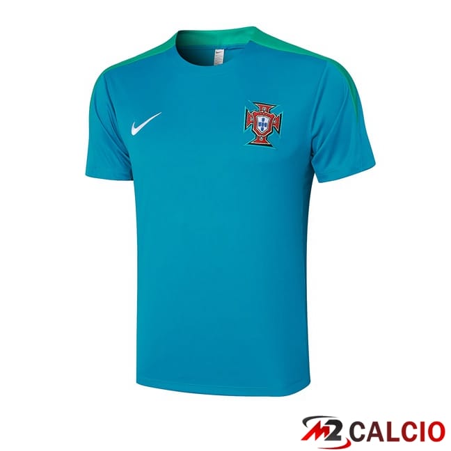 Maglie Calcio Personalizzate,Tute Calcio Squadre,Maglia Nazionale Italiana Calcio | T Shirt Allenamento Portogallo Blu 2024/2025