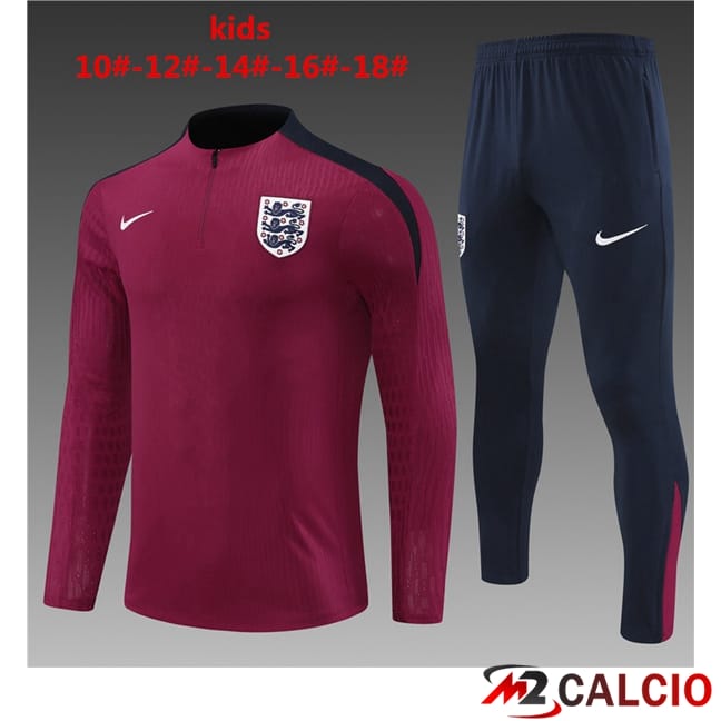 Maglie Calcio Personalizzate,Tute Calcio Squadre,Maglia Nazionale Italiana Calcio | Tuta Calcio Inghilterra Bambino Rosso 2024/2025