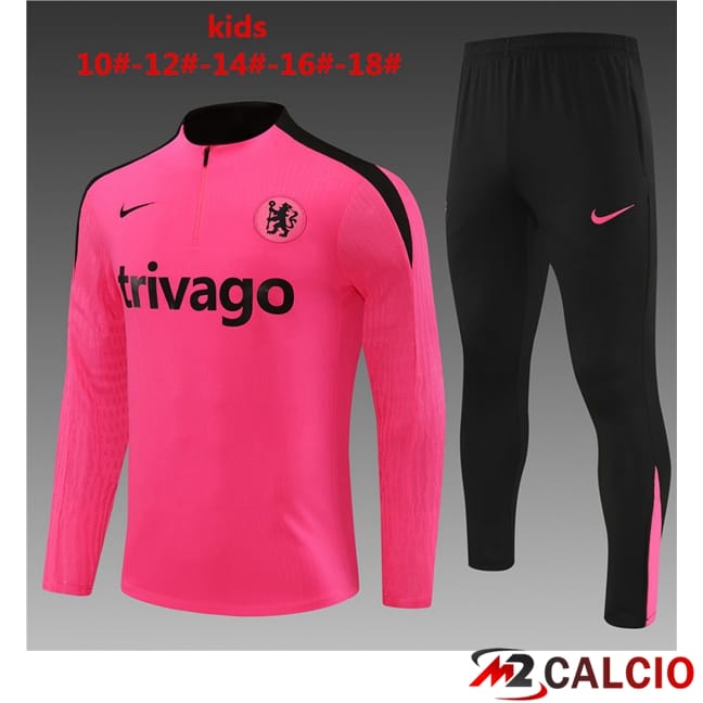 Maglie Calcio Personalizzate,Tute Calcio Squadre,Maglia Nazionale Italiana Calcio | Tuta Calcio FC Chelsea Bambino Rosa 2024/2025