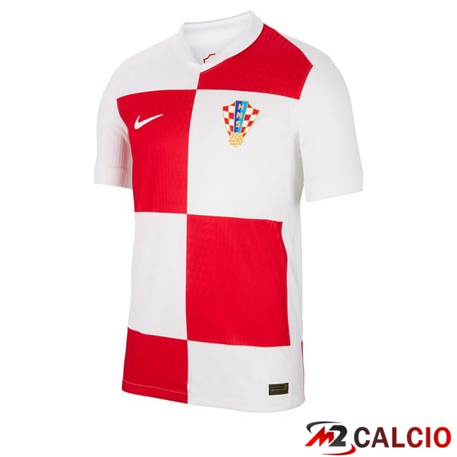 Maglie Calcio Personalizzate,Tute Calcio Squadre,Maglia Nazionale Italiana Calcio | Maglie Calcio Croazia Prima Bianco UEFA Euro 2024