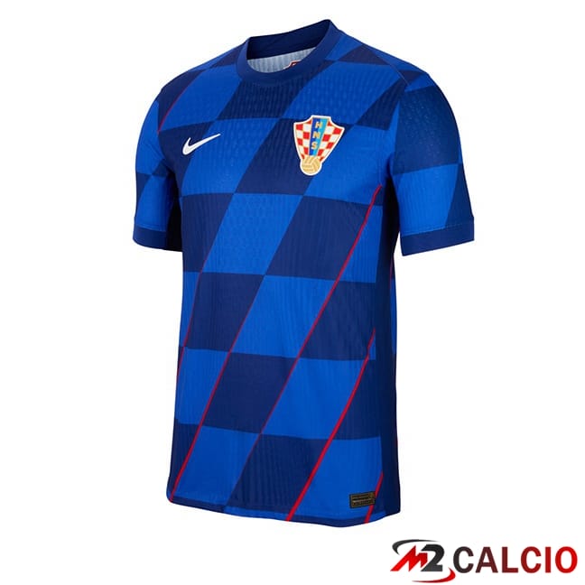 Maglie Calcio Personalizzate,Tute Calcio Squadre,Maglia Nazionale Italiana Calcio | Maglie Calcio Croazia Seconda Blu UEFA Euro 2024