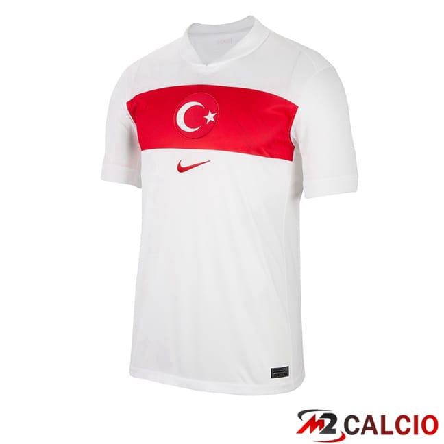Maglie Calcio Personalizzate,Tute Calcio Squadre,Maglia Nazionale Italiana Calcio | Maglie Calcio Turchia Prima Bianco UEFA Euro 2024