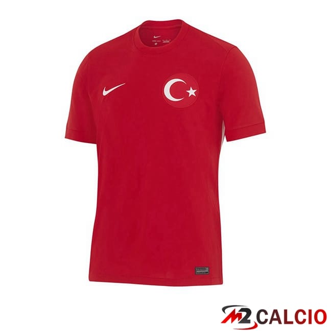 Maglie Calcio Personalizzate,Tute Calcio Squadre,Maglia Nazionale Italiana Calcio | Maglie Calcio Turchia Seconda Rosso UEFA Euro 2024