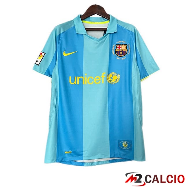 Maglie Calcio Personalizzate,Tute Calcio Squadre,Maglia Nazionale Italiana Calcio | Maglie Calcio FC Barcellona Retro Seconda Blu 2007-2008