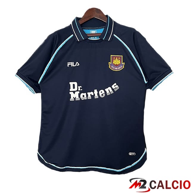 Maglie Calcio Personalizzate,Tute Calcio Squadre,Maglia Nazionale Italiana Calcio | Maglie Calcio West Ham United Retro Terza Blu Reale 1999-2001