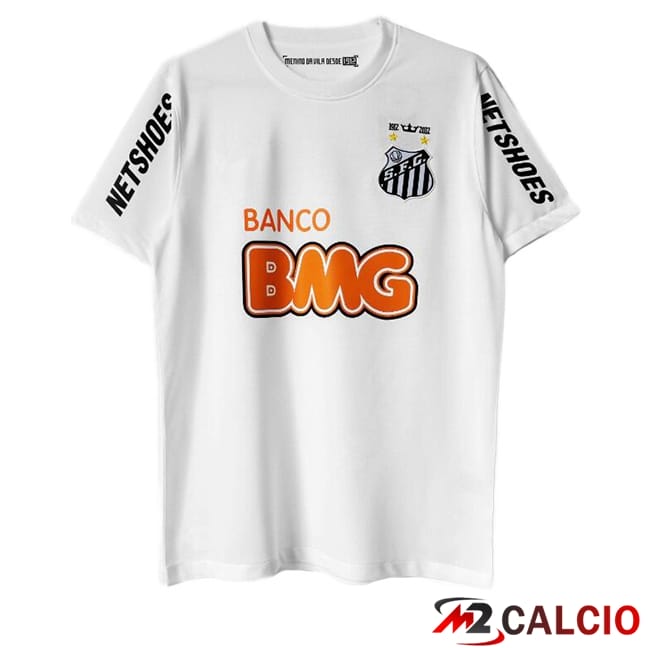 Maglie Calcio Personalizzate,Tute Calcio Squadre,Maglia Nazionale Italiana Calcio | Maglie Calcio Santos FC Retro Prima Bianco 2012-2013