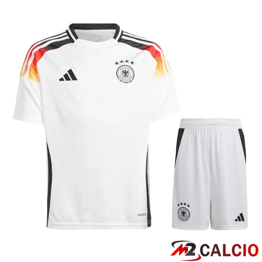Maglie Calcio Personalizzate,Tute Calcio Squadre,Maglia Nazionale Italiana Calcio | Maglia Nazionale Germania Prima + Pantaloncini UEFA Euro 2024