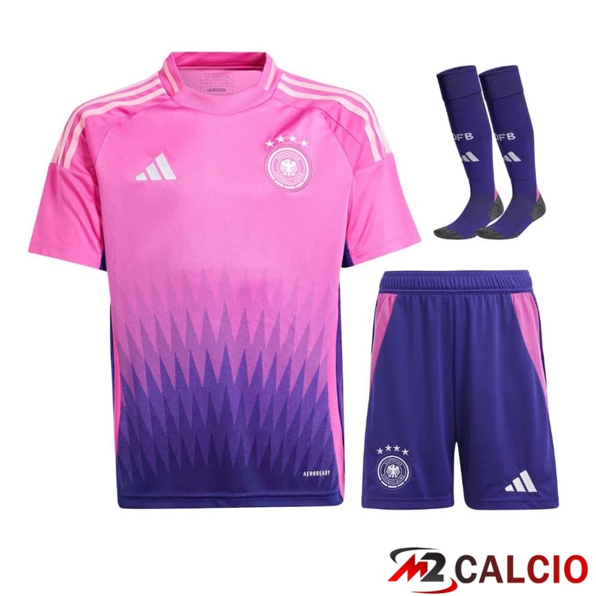 Maglie Calcio Personalizzate,Tute Calcio Squadre,Maglia Nazionale Italiana Calcio | Maglia Nazionale Germania Seconda (Pantaloncini + Calzini) 2024/2025