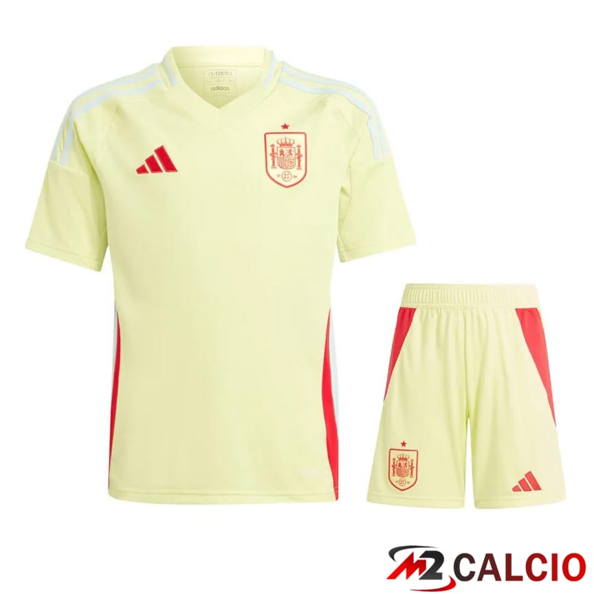Maglie Calcio Personalizzate,Tute Calcio Squadre,Maglia Nazionale Italiana Calcio | Maglia Nazionale Spagna Seconda + Pantaloncini UEFA Euro 2024