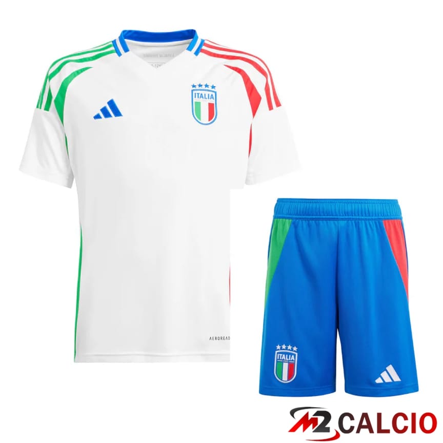 Maglie Calcio Personalizzate,Tute Calcio Squadre,Maglia Nazionale Italiana Calcio | Maglia Nazionale Italia Seconda + Pantaloncini UEFA Euro 2024