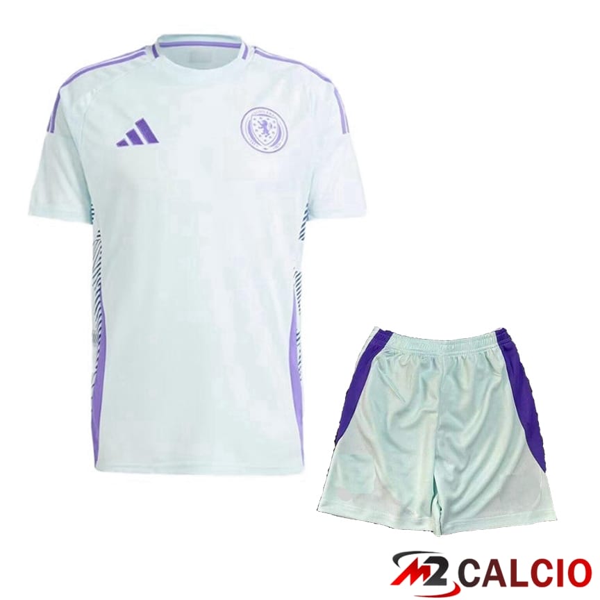 Maglie Calcio Personalizzate,Tute Calcio Squadre,Maglia Nazionale Italiana Calcio | Maglia Nazionale Scozia Seconda + Pantaloncini 2024/2025