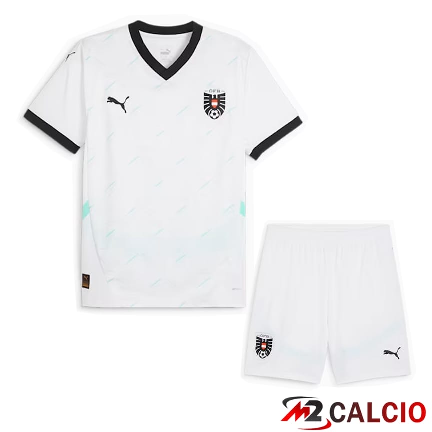 Maglie Calcio Personalizzate,Tute Calcio Squadre,Maglia Nazionale Italiana Calcio | Maglia Nazionale Austria Seconda + Pantaloncini UEFA Euro 2024