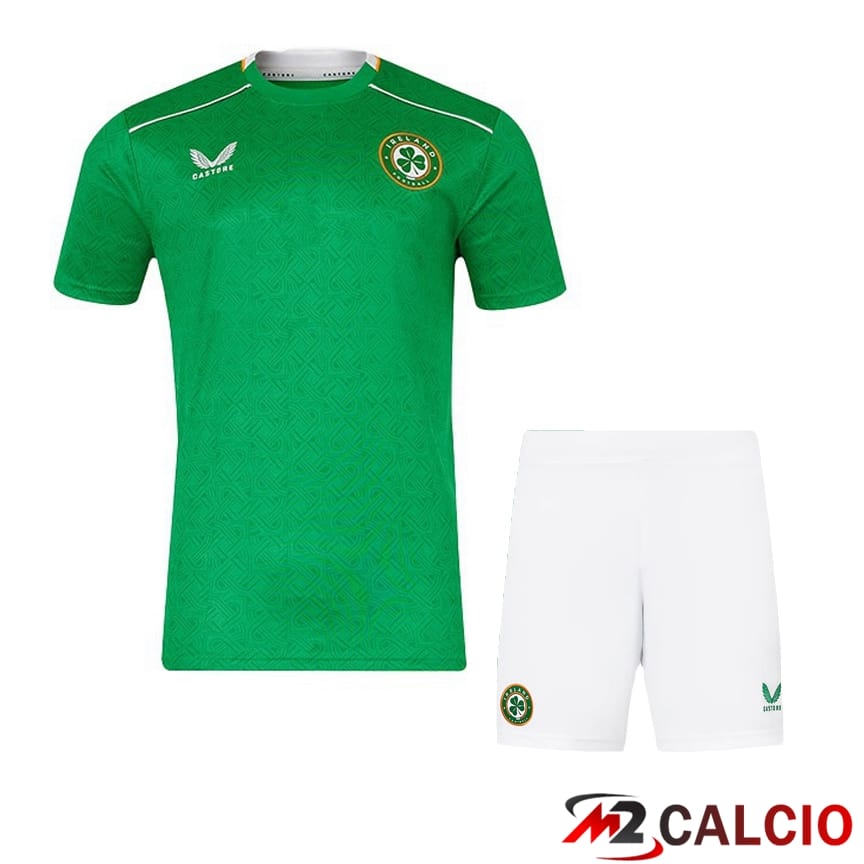 Maglie Calcio Personalizzate,Tute Calcio Squadre,Maglia Nazionale Italiana Calcio | Maglia Nazionale Irlanda Prima + Pantaloncini 2024/2025