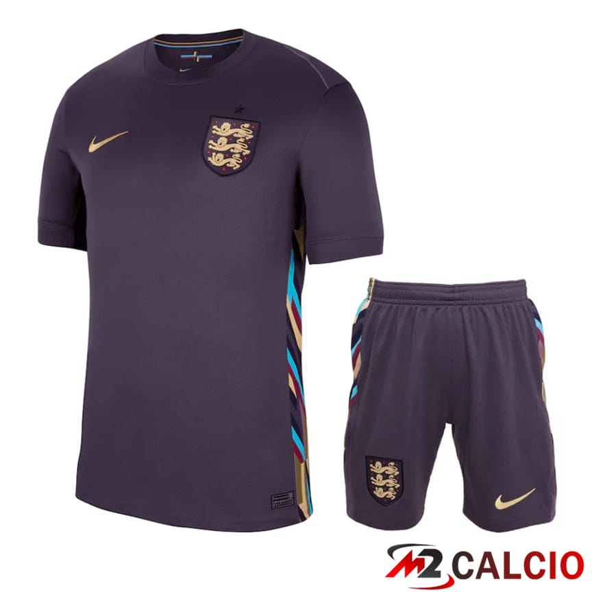 Maglie Calcio Personalizzate,Tute Calcio Squadre,Maglia Nazionale Italiana Calcio | Maglia Nazionale Inghilterra Seconda + Pantaloncini UEFA Euro 2024