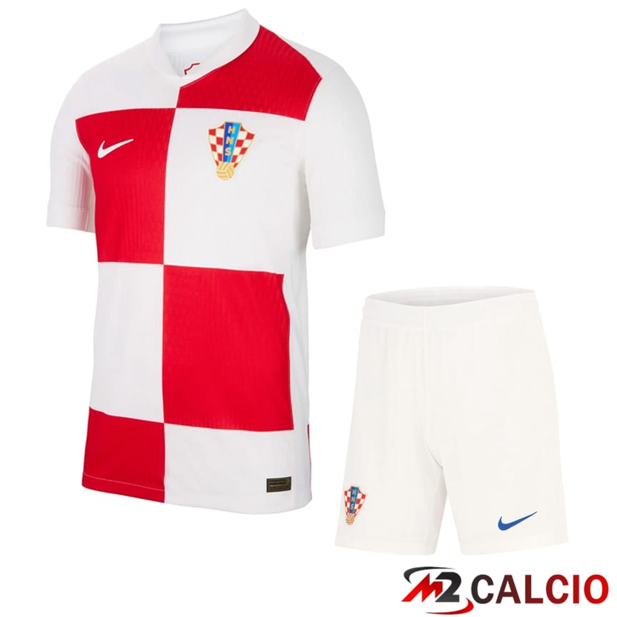 Maglie Calcio Personalizzate,Tute Calcio Squadre,Maglia Nazionale Italiana Calcio | Maglia Nazionale Croazia Prima + Pantaloncini 2024/2025