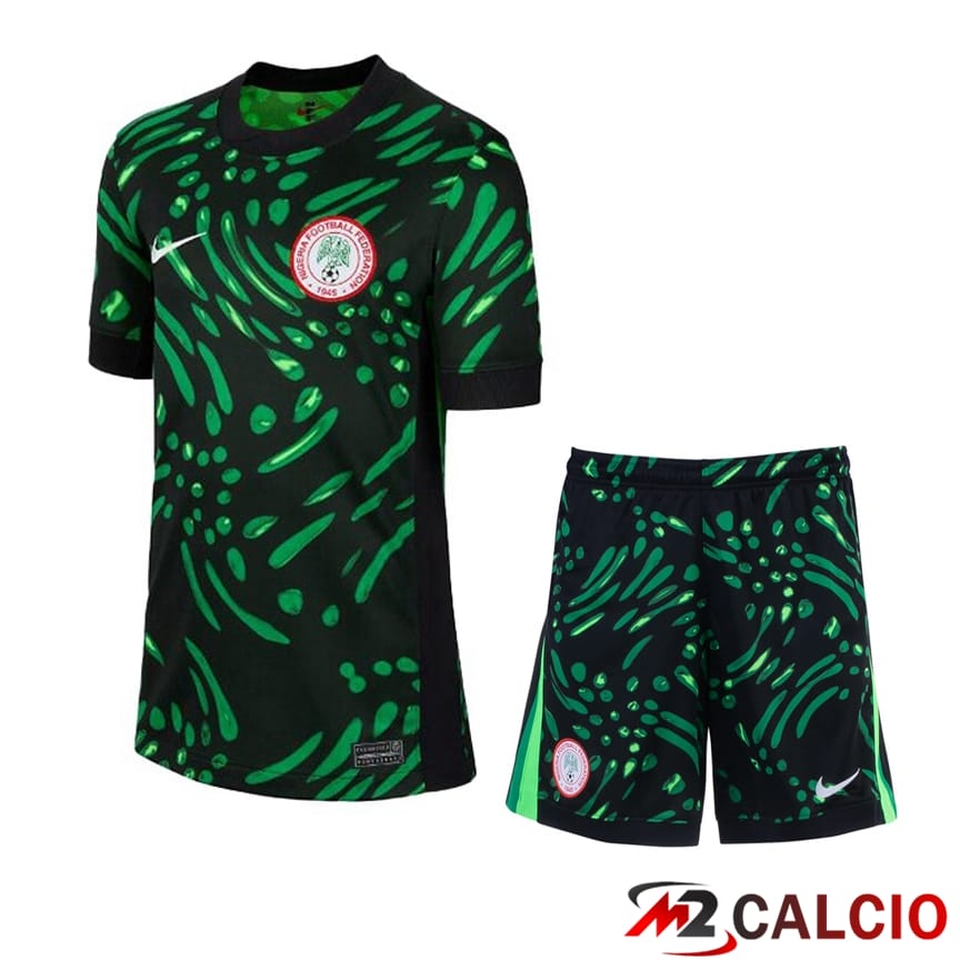 Maglie Calcio Personalizzate,Tute Calcio Squadre,Maglia Nazionale Italiana Calcio | Maglia Nazionale Nigeria Seconda + Pantaloncini 2024/2025