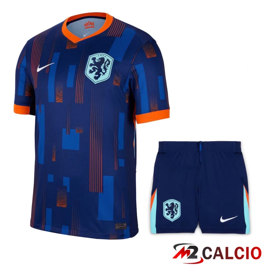 Maglie Calcio Personalizzate,Tute Calcio Squadre,Maglia Nazionale Italiana Calcio | Maglia Nazionale Paesi Bassi Prima + Pantaloncini UEFA Euro 2024