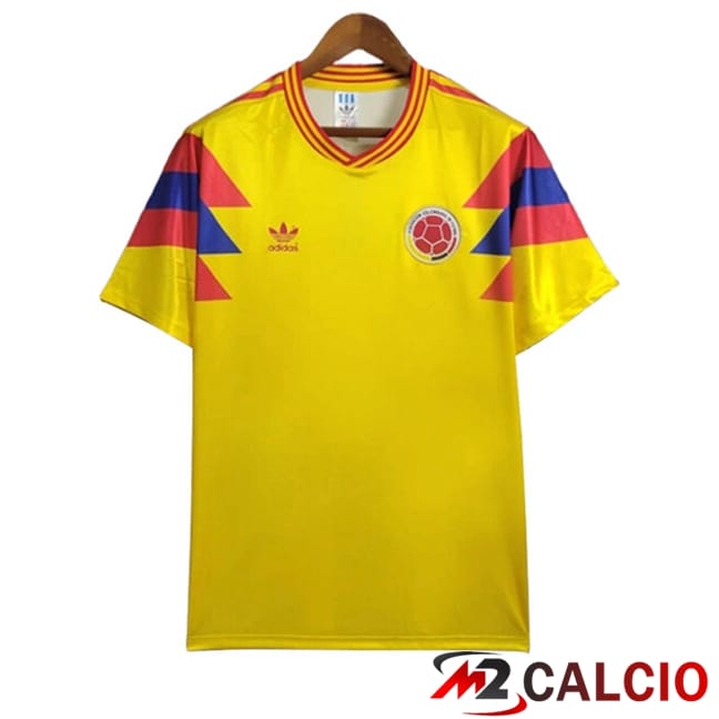 Maglie Calcio Personalizzate,Tute Calcio Squadre,Maglia Nazionale Italiana Calcio | Maglie Calcio Colombia Retro Colombia 1990